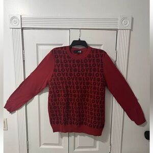 Moschino Men’s Love Large Love and Peace Sweater